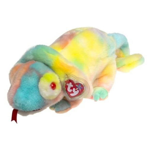 Ty Beanie Buddies 16" Rainbow Chameleon Plush Bean Bag Lizard 1999 09367 for sale online